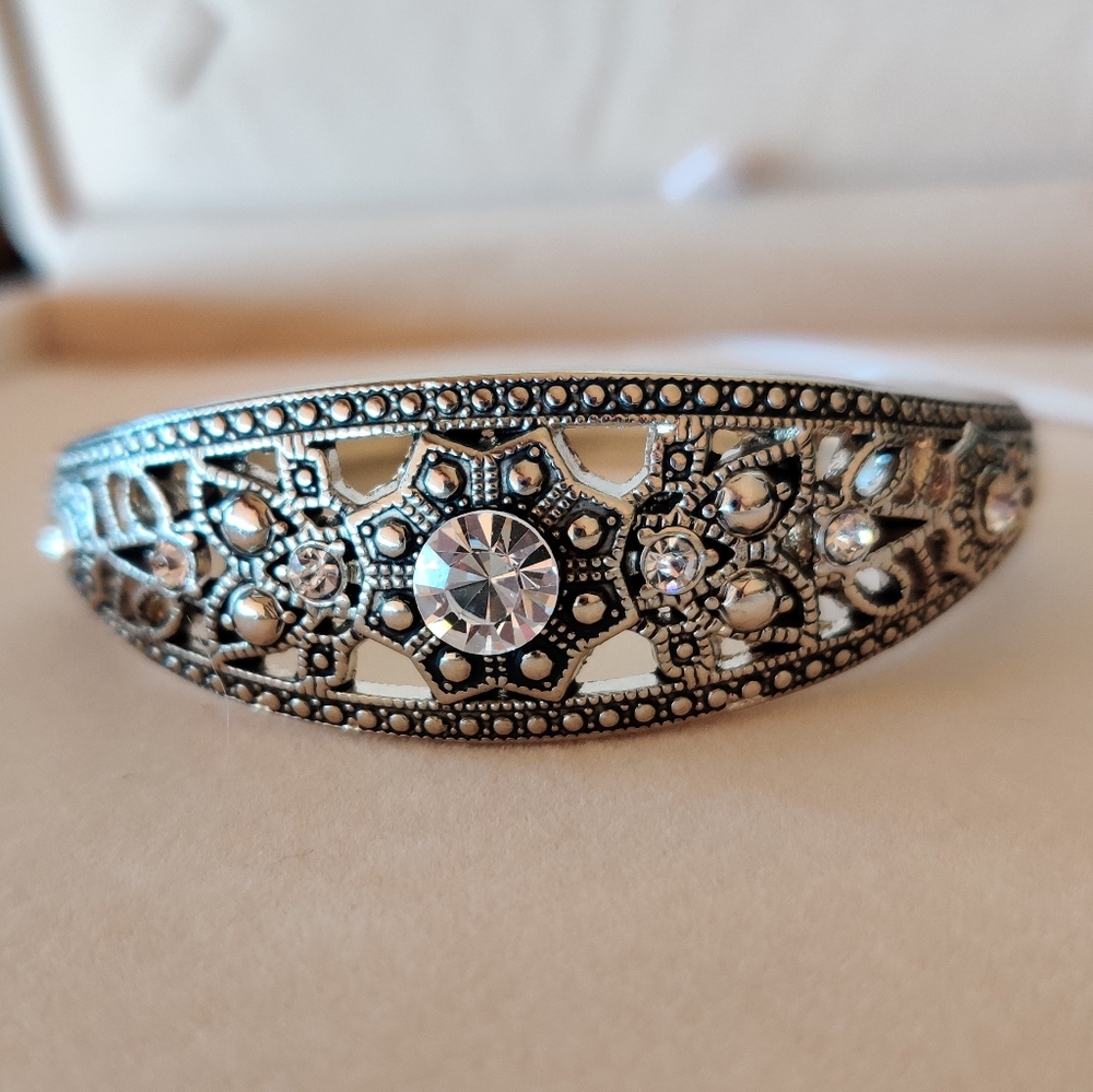 Marcasite silver crystal bracelet